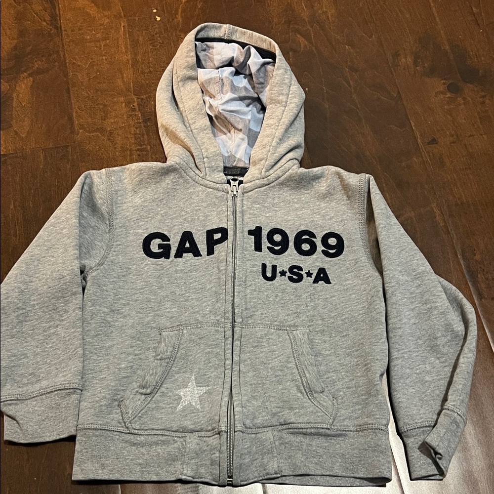 GAP Kids Gray Full-Zip Hoodie
